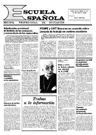 Portada:Escuela española. Año XLIV, núm. 2721, 24 de mayo de 1984