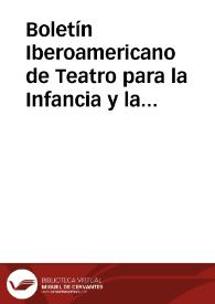 Portada:Boletín Iberoamericano de Teatro para la Infancia y la Juventud. Núm. 27, octubre-diciembre 1982