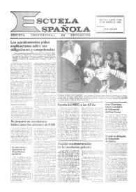 Portada:Escuela española. Año XLV, núm. 2753, 31 de enero de 1985
