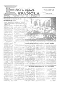 Portada:Escuela española. Año XLV, núm. 2754, 7 de febrero de 1985