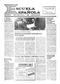 Portada:Escuela española. Año XLV, núm. 2758, 7 de marzo de 1985