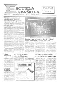 Escuela española. Año XLV, núm. 2759, 14 de marzo de 1985