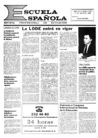 Portada:Escuela española. Año XLV, núm. 2775, 11 de julio de 1985