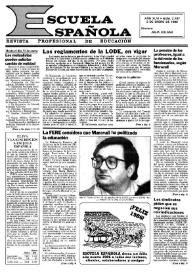 Escuela española. Año XLVI, núm. 2797, 3 de enero de 1986