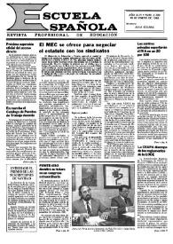 Escuela española. Año XLVI, núm. 2799, 16 de enero de 1986