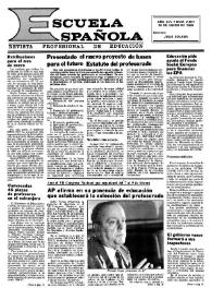 Portada:Escuela española. Año XLVI, núm. 2801, 30 de enero de 1986