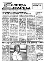 Escuela española. Año XLVI, núm. 2802, 6 de febrero de 1986