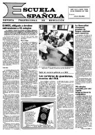 Escuela española. Año XLVI, núm. 2804, 20 de febrero de 1986