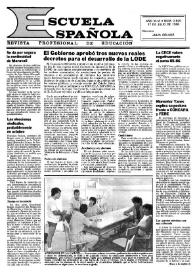 Portada:Escuela española. Año XLVI, núm. 2825, 17 de julio de 1986