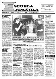 Portada:Escuela española. Año XLVI, núm. 2835, 16 de octubre de 1986