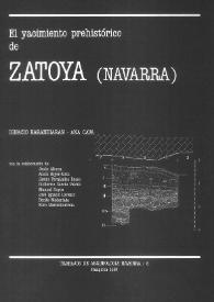 Portada:Trabajos de arqueología navarra. Núm. 8. El yacimiento prehistórico de Zatoya, 1989
