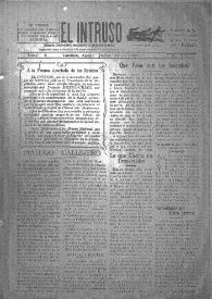 Portada:El intruso. Diario Joco-serio netamente independiente. Tomo X, núm. 915, jueves 14 de agosto de 1924