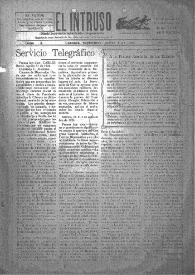 Portada:El intruso. Diario Joco-serio netamente independiente. Tomo X, núm. 933, jueves 4 de septiembre de 1924