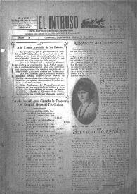 Portada:El intruso. Diario Joco-serio netamente independiente. Tomo X, núm. 937, martes 9 de septiembre de 1924