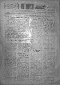 Portada:El intruso. Diario Joco-serio netamente independiente. Tomo X, núm. 972, miércoles 22 de octubre de 1924