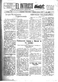 Portada:El intruso. Diario Joco-serio netamente independiente. Tomo XI, núm. 1005, domingo 30 de noviembre de 1924
