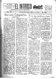 Portada:El intruso. Diario Joco-serio netamente independiente. Tomo XI, núm. 1009, viernes 5 de diciembre de 1924
