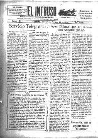 Portada:El intruso. Diario Joco-serio netamente independiente. Tomo XI, núm. 1021, viernes 19 de diciembre de 1924