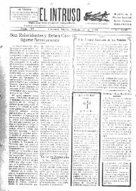 Portada:El intruso. Diario Joco-serio netamente independiente. Tomo XI, núm. 1045, sábado 17 de enero de 1925