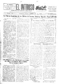 Portada:El intruso. Diario Joco-serio netamente independiente. Tomo XI, núm. 1051, sábado 24 de enero de 1925