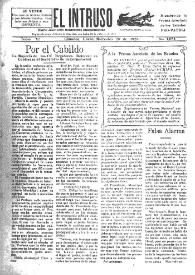 Portada:El intruso. Diario Joco-serio netamente independiente. Tomo XI, núm. 1054, miércoles 28 de enero de 1925