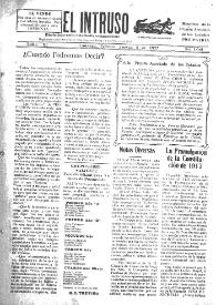 Portada:El intruso. Diario Joco-serio netamente independiente. Tomo XI, núm. 1061, jueves 5 de febrero de 1925