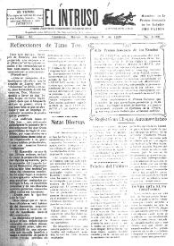 Portada:El intruso. Diario Joco-serio netamente independiente. Tomo XI, núm. 1088, domingo 8 de marzo de 1925