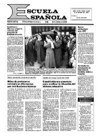 Escuela española. Año XLVII, núm. 2846, 8 de enero de 1987