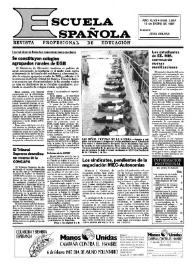 Escuela española. Año XLVII, núm. 2847, 15 de enero de 1987