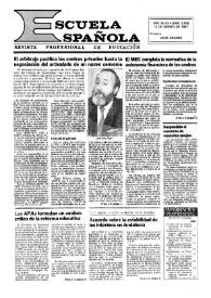 Portada:Escuela española. Año XLVII, núm. 2855, 12 de marzo de 1987