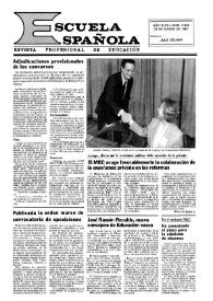 Portada:Escuela española. Año XLVII, núm. 2856, 23 de marzo de 1987