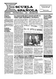 Portada:Escuela española. Año XLVII, núm. 2862, 7 de mayo de 1987
