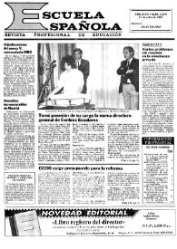 Portada:Escuela española. Año XLVII, núm. 2874, 31 de julio de 1987