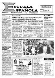 Portada:Escuela española. Año XLVII, núm. 2885, 5 de noviembre de 1987
