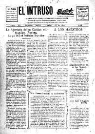 Portada:El intruso. Diario Joco-serio netamente independiente. Tomo XII, núm. 1149, viernes 22 de mayo de 1925