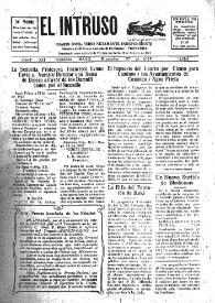 Portada:El intruso. Diario Joco-serio netamente independiente. Tomo XII, núm. 1153, miércoles 27 de mayo de 1925