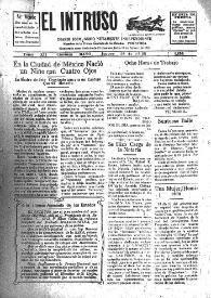 Portada:El intruso. Diario Joco-serio netamente independiente. Tomo XII, núm. 1154, jueves 28 de mayo de 1925