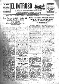 Portada:El intruso. Diario Joco-serio netamente independiente. Tomo XII, núm. 1168, martes 16 de junio de 1925