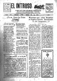 Portada:El intruso. Diario Joco-serio netamente independiente. Tomo XII, núm. 1178, sábado 27 de junio de 1925