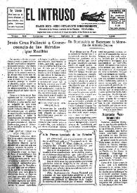 Portada:El intruso. Diario Joco-serio netamente independiente. Tomo XII, núm. 1184, sábado 4 de julio de 1925
