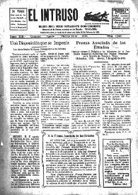 Portada:El intruso. Diario Joco-serio netamente independiente. Tomo XIII, núm. 1218, viernes 14 de agosto de 1925