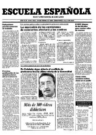 Portada:Escuela española. Año XLIX, núm. 2941, 19 de enero de 1989