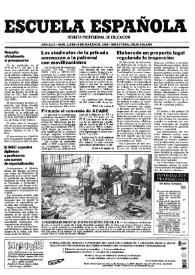 Portada:Escuela española. Año XLIX, núm. 2948, 9 de marzo de 1989