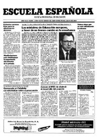 Portada:Escuela española. Año XLIX, núm. 2949, 16 de marzo de 1989