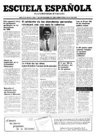 Portada:Escuela española. Año XLIX, núm. 2969, 7 de septiembre de 1989