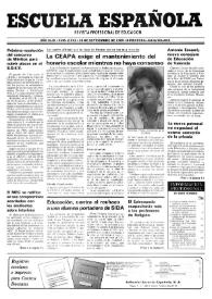Portada:Escuela española. Año XLIX, núm. 2972, 28 de septiembre de 1989