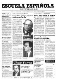 Portada:Escuela española. Año XLIX, núm. 2983, 14 de diciembre de 1989