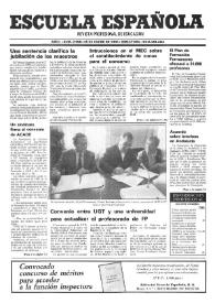 Portada:Escuela española. Año L, núm. 2988, 25 de enero de 1990