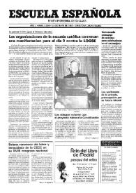 Portada:Escuela española. Año L, núm. 3004, 24 de mayo de 1990