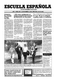 Portada:Escuela española. Año L, núm. 3024, 8 de noviembre de 1990